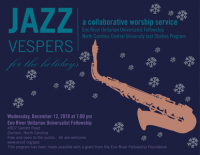 HOLIDAY JAZZ VESPERS -- A Collaborative Worship Service